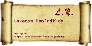 Lakatos Manfréda névjegykártya
